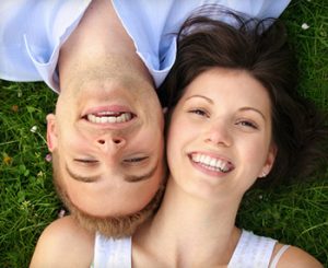 Couple from Acworth GA show off their brand new white teeth.