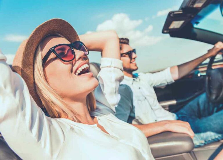 A couple free from worry about dental anxiety with sedation dentistry in Kennesaw